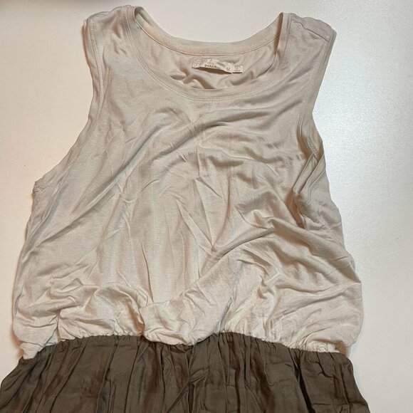 PrAna Midi Dress Perry Scoop Neck Sleeveless Blouson Waist Neutral Medium Forest - Picture 5 of 8